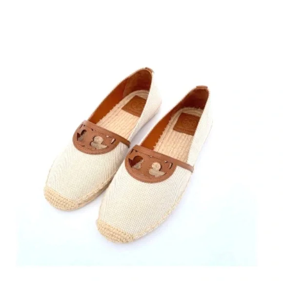 New Tory Burch Sidney Canvas Espadrilles Flats Size 6 - Picture 5 of 9